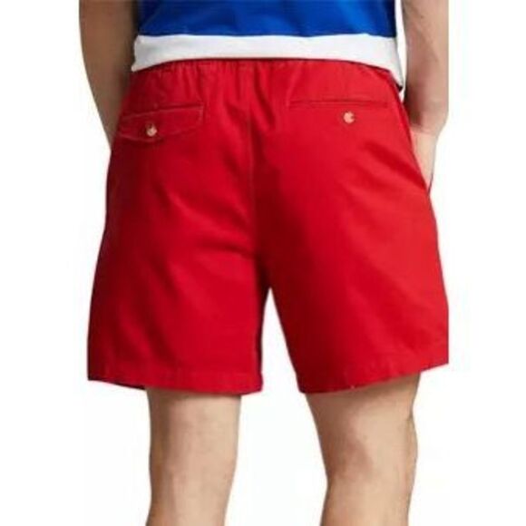 NWT Polo Ralph Lauren Shorts Red XL TALL Elastic Waist 9” inseam $98 - Picture 4 of 9